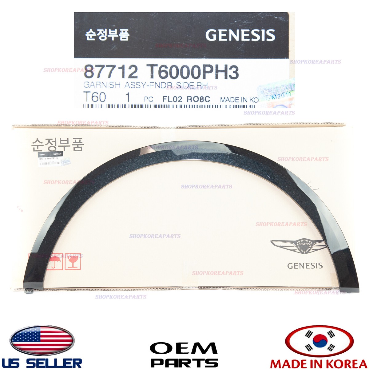 Genuine Front Fender Wheel Molding RIGHT Passenger Side ⭐ GENESIS
