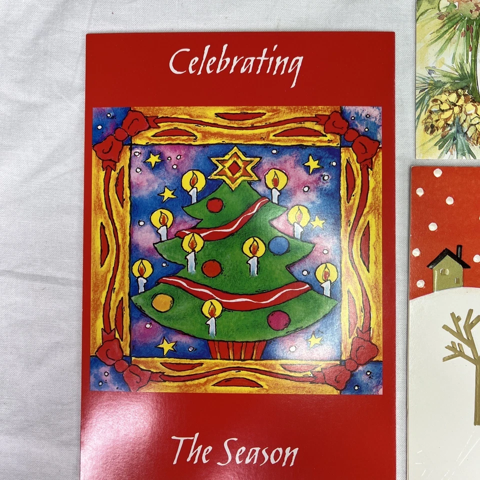 Lote De 16 Tarjetas De Navidad Surtidas De Colección (14 Diferentes) Años 90 Hechas En USA Foto 3 de 4
