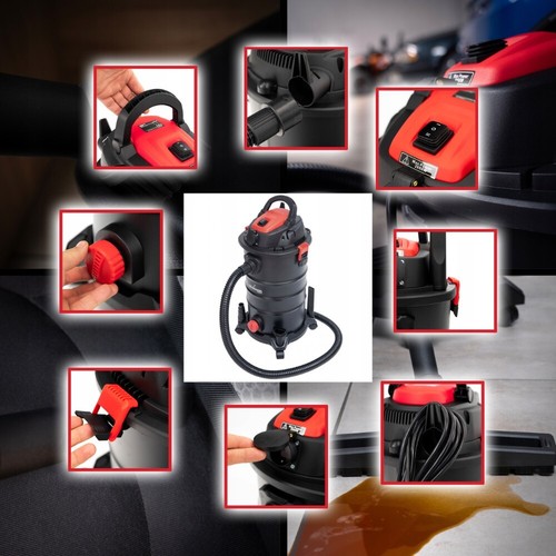 LEHMANN DACE ASPIRADORA HÚMEDA/SECA 3600W 30L CON FUNCIÓN DE SOPLADO Y ENCHUFE - Imagen 5 de 12