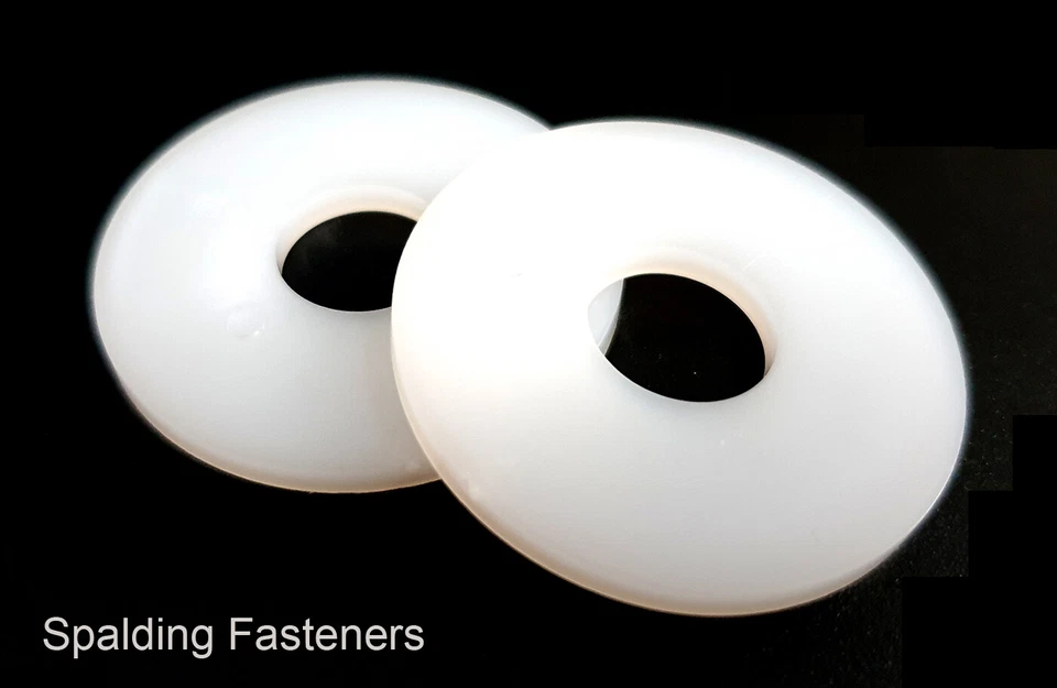 SPALDING FASTENERS Nylon Penny Repair Washers Wide Thick Flat Plastic Washers M4 M5 M6 M8 M10 M12