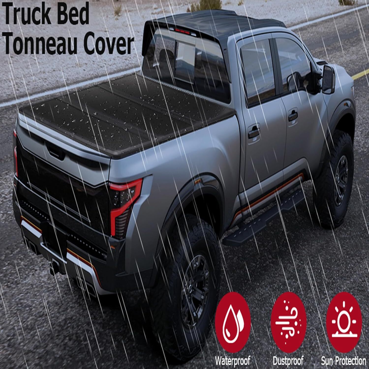 4.6FT TriFold Hard Tonneau Cover For 202223 Ford Maverick Truck Bed