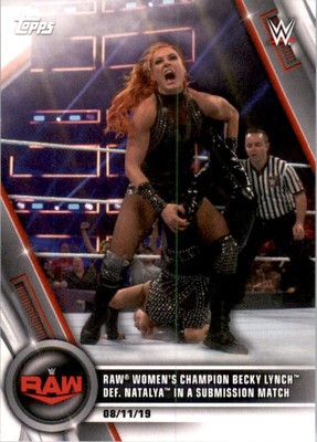 2020 Topps WWE Women's Division #63 Becky Lynch Def. Natalya in a Submission