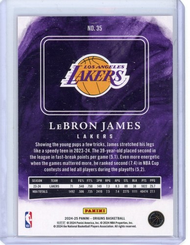 LeBron James 2024-25 Panini Origins rojo/299 #35 Lakers - Imagen 2 de 2