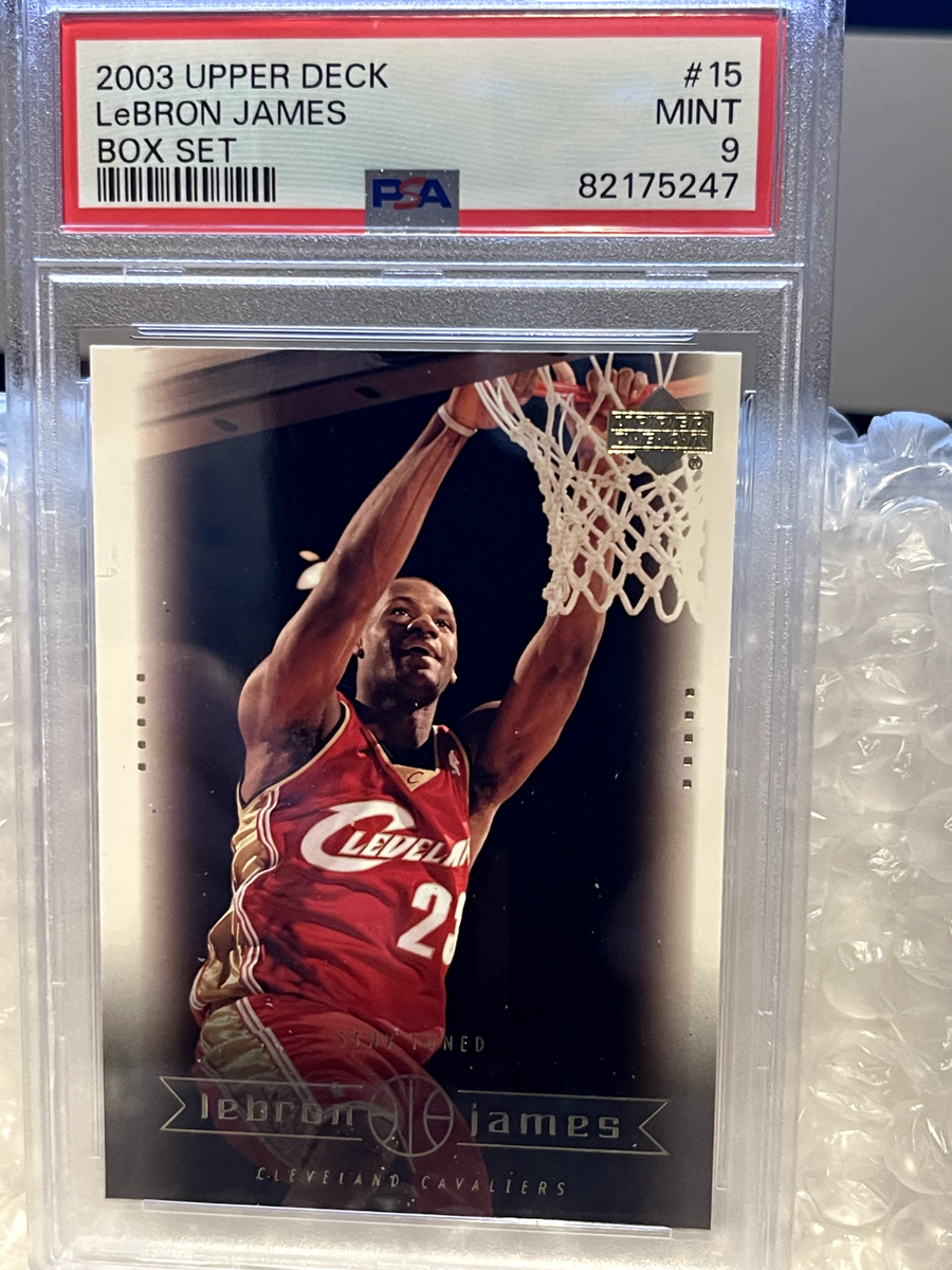 2003 UPPER DECK LEBRON JAMES BOX SET #15 PSA