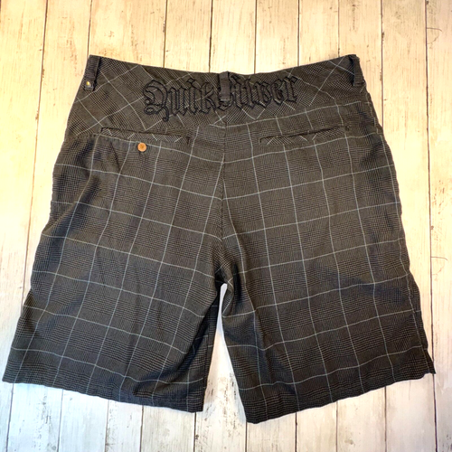 VTG Y2K QuickSilver Size 40 Board Shorts Swimming Trunks Embroidered 90s Surf
