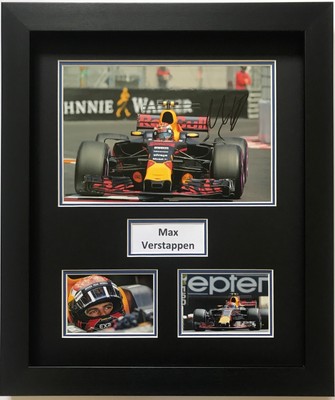 MAX VERSTAPPEN HAND SIGNED FRAMED PHOTO DISPLAY F1 RED ...