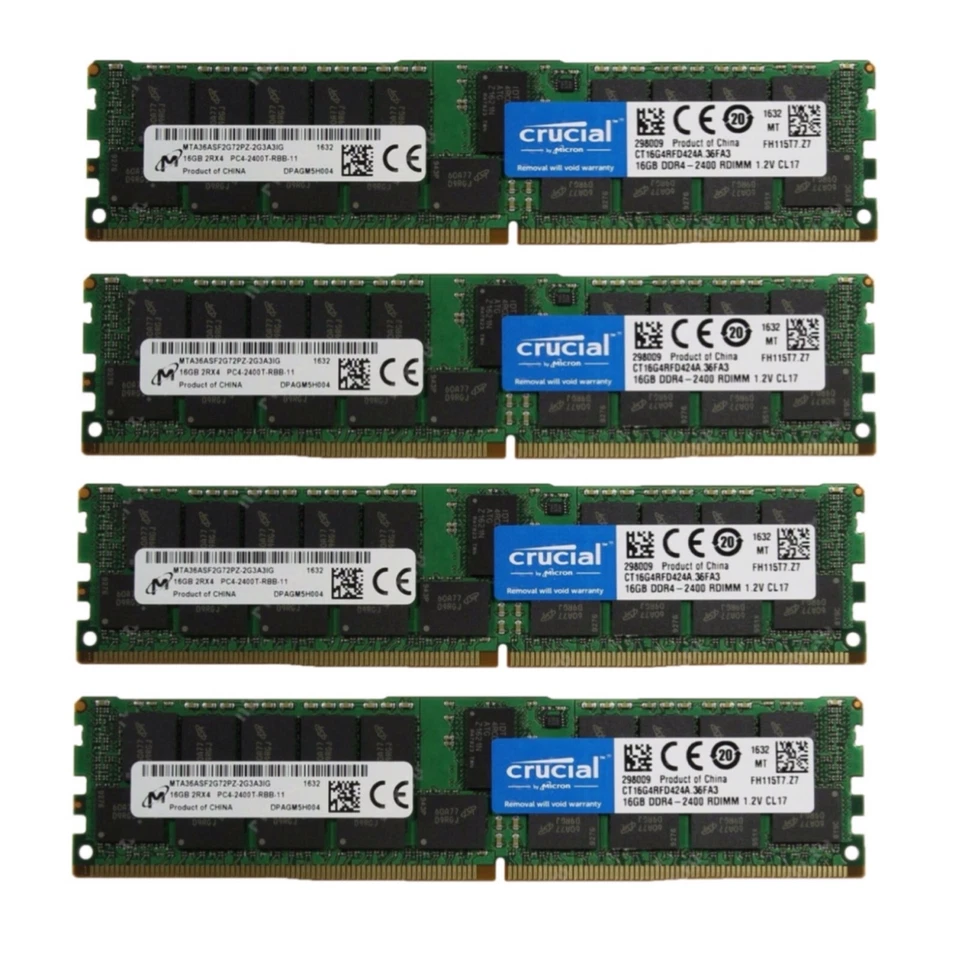 Crucial 128GB (8X 16GB ) DDR4 2400MHz RDIMM Memory Ram for Dell PowerEdge R530 - Image 3 of 4