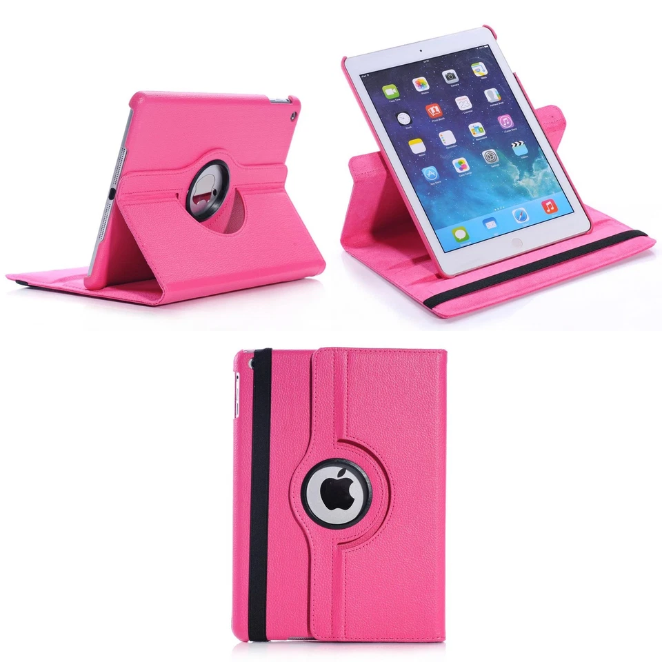 CASE FOR APPLE IPAD AIR IN VARIOUS COLOUR PU LEATHER 360 DEGREE ROTATING COVER - Image 4 of 4