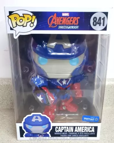 POP! Jumbo Mech Strike Capitán América #841 NUEVO ¡Envío gratis y rápido!
