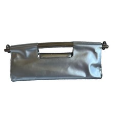 PRADA Vitello Daino Bar Silver Leather Bag Vintage Authentic Excellent Condition