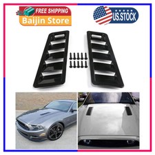 HTRACING Car Hood Scoop Vent Cover Bonnet Air Intake Black