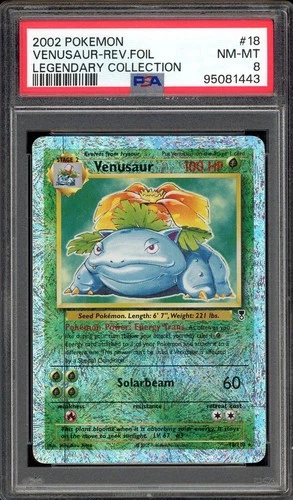 Venusaur Reverse Holo 18 PSA 8 Legendary Collection Pokemon