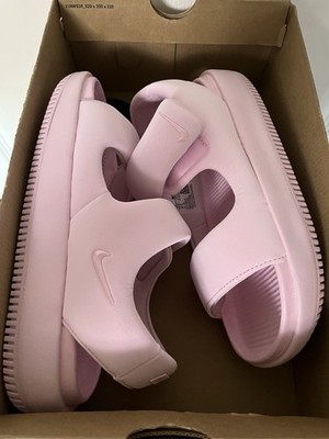 Nike Calm Sandal Pink Hook & Loop Adjustable Slide Sandal Women US 7 FZ3125-600