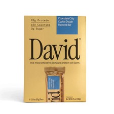 David High Protein Bars, Chocolate Chip Cookie Dough, 28G Protein 4 Count