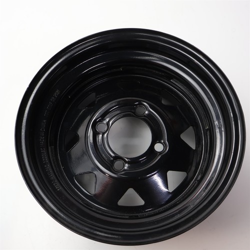 Golf Cart RIM WHEEL 12" 12x7 4/4 Gloss Black Eight Spoke Steel for oversize tire