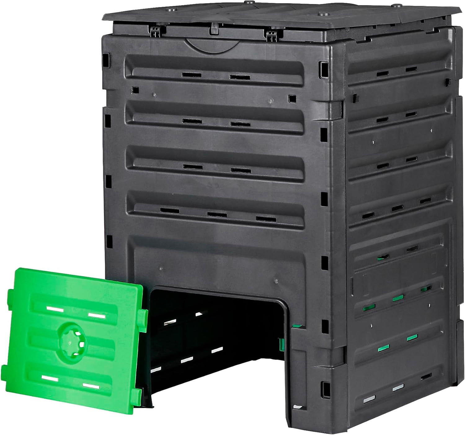 120 Gallon (450L) BPA Free Garden Compost Bin - Easy Assembly, Aerating Outdoor 