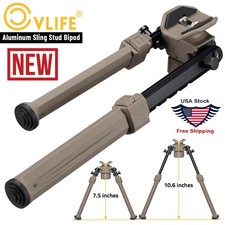 Sling Stud Bipod Foldable 6 Level Height Adjustment 7.5-10.6" Hunting Bi-pod