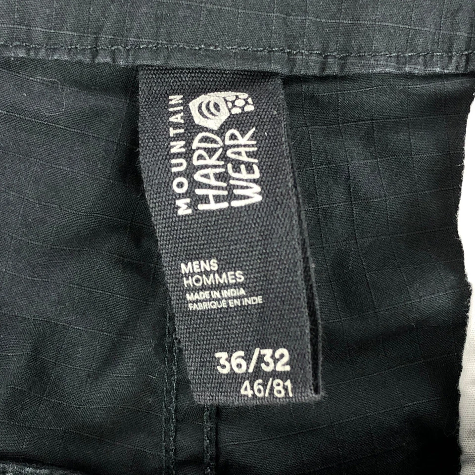 Pantalones de senderismo Mountain Hardwear para hombre 36x32 grises rectos ligeros al aire libre Foto 3 de 4