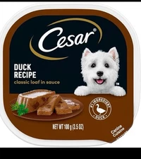 11 Packs Cesar Wet Dog Food Classic Loaf in Sauce Duck Recipe