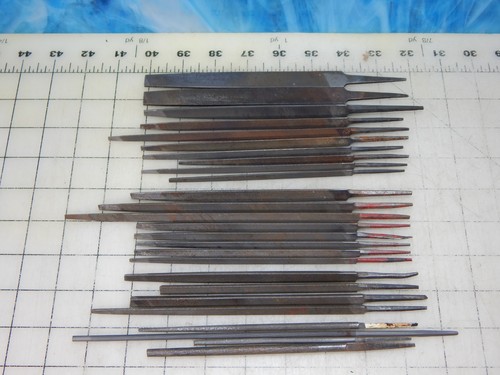 Vintage metal file lot Nicholson, Simonds, triangular, Round Flat 5