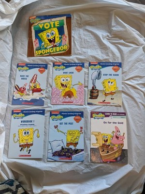 SpongeBob SquarePants Phonics Reading Program 7 Book Set Scholastic Kids Learn