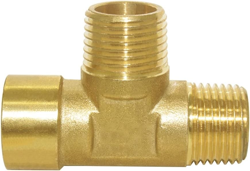 Joywayus Brass Pipe Fitting Barstock Tee 3 Way NPT 1/2