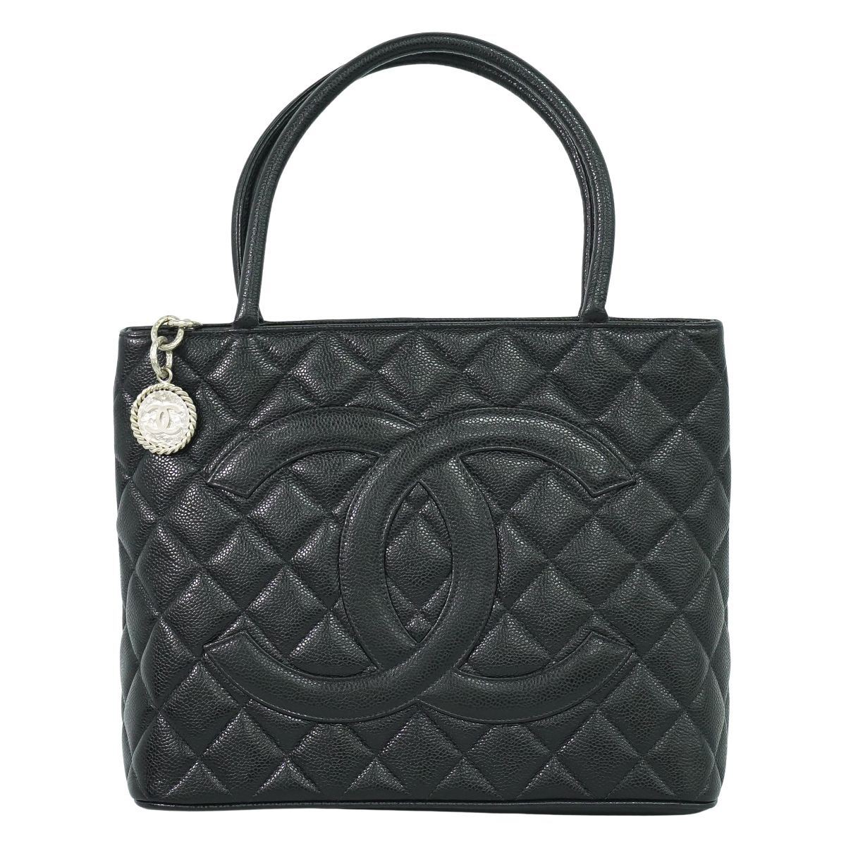 CHANEL Coco Mark Reissue Tote in Black Caviar Leather