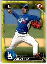 2016 Bowman #BP5 Yadier Alvarez 1st Prospects Yellow Los Angeles Dodgers
