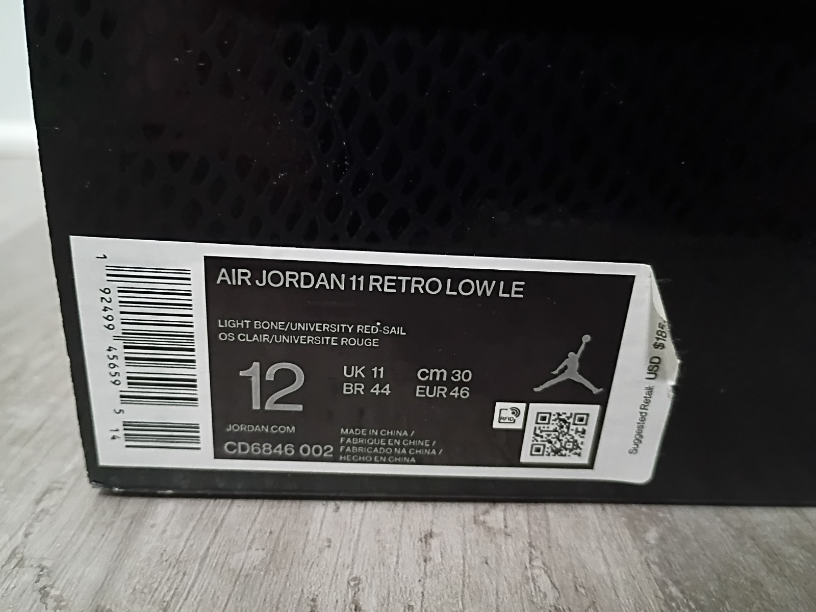 Jordan Air Jordan 11 Retro Low LE Light Bone University Red Snakeskin CD6846-00…