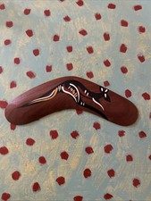 Aboriginal Australian Decorative Boomerang Painted Wood