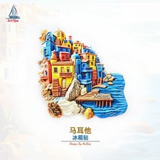 Malta Popeye Village Resin Refrigerator magnet 3D travel souvenirs craft