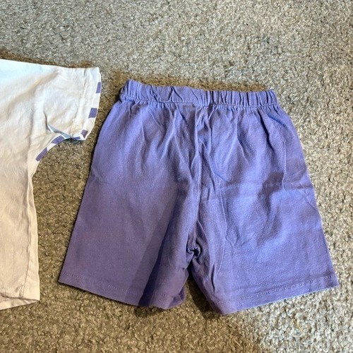 Disney Winnie the Pooh Conjunto de Camisa y Pantalones Cortos Tigger Púrpura Blanco 18 Mos Conjunto - Imagen 7 de 7