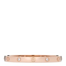 Cartier 18K Rose Gold Diamond Screw Motif Ban...
