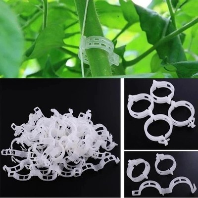 100 Stück Pflanzenclips Kunststoff Pflanzenklammern Tomatenclips Rankhilfen