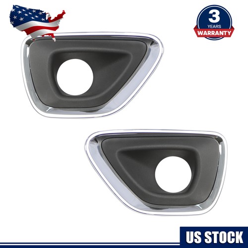 Fog Light Trim Set For 2013-2014 Honda Civic Hybrid – Left & Right Pair (Primed, Evan-Fischer)