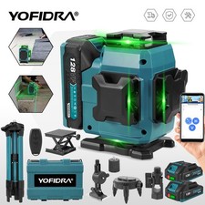 16 Line Laser Level +Stativ 4D 360° Kreuzlinienlaser Wasserwaage für Makita Akku