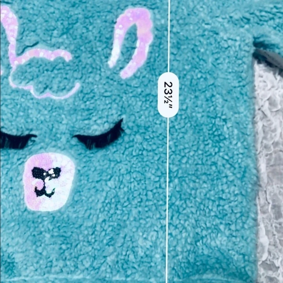 Arizona Jean Co Suéter Azul Niños Llama Piel Sintética Manga Larga Suéter Talla XL Foto 4 de 4