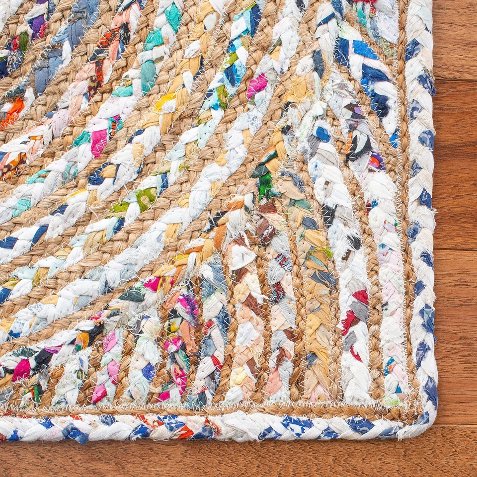 Colección Cape Cod 3' x 5' Beige/Multi CAP203B Hecho a Mano Boho Círculos Trenzados... Foto 3 de 4