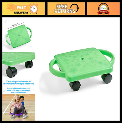 Green Plane Glider Scooter Board - Indoor/Outdoor Active Play, Gross Motor Toys,