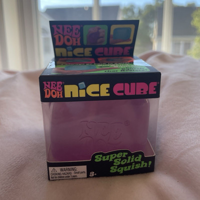 Schylling NeeDoh Nice Cube Super Solid Squish Squeeze Toy Purple Ages 3+ NCBND