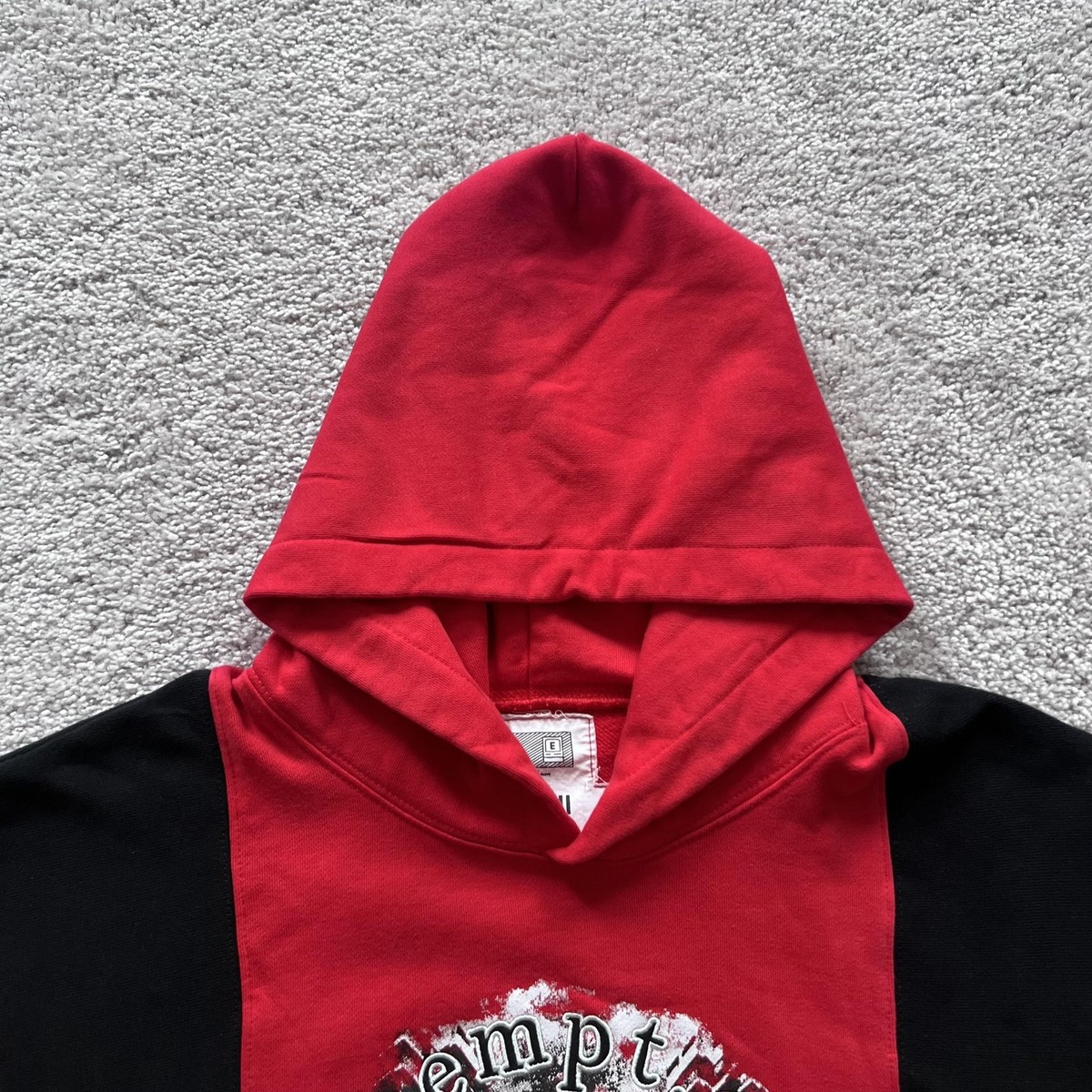 Cav Empt Red Black Pullover Hoodie Mens XL Graphic Made In Japan