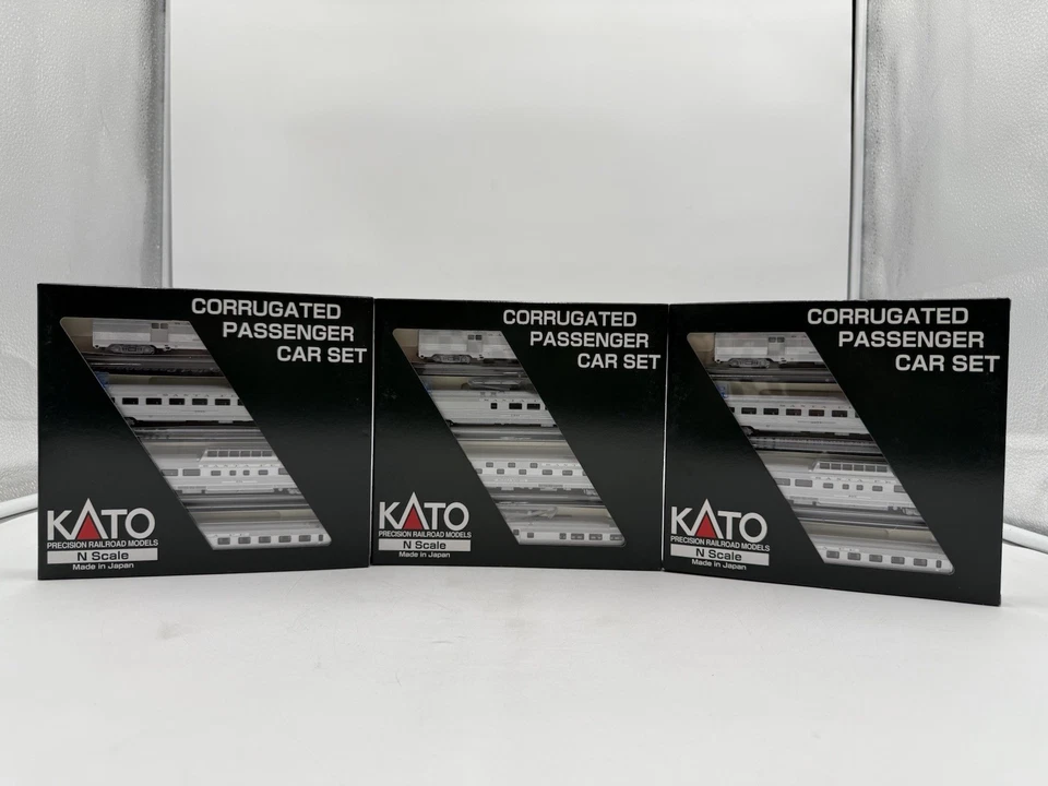 Kato 106-1502/1603/1604 AT&SF Wellpappe Personenwagen Set - 3 Set Konvolut (A/B/B)