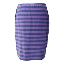 Jupe Gudrun Sjoden violette rayée taille élastique coton bio taille M