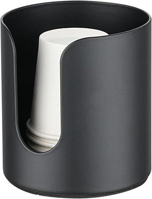 Bathroom Cup Dispenser, Black Small Disposable Paper Mouthwash Cup Holders for R