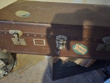 Genuine Period French Ocean Travel Footlocker, circa 1950.  