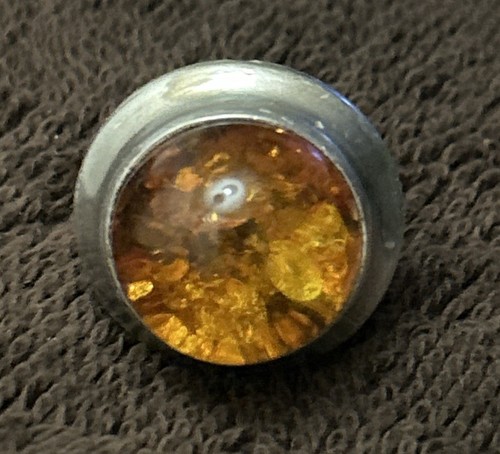 Vintage Nachlass feiner Sterling Silber Baltischer Honig Bernstein Ring Größe 6,75 - Bild 17 von 17