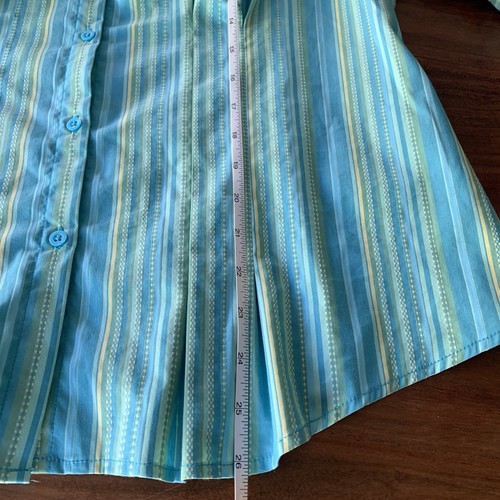 Camicia donna Lane Bryant nuova con etichetta con bottoni taglia 14 16 righe ufficio *DIFETTO* - Foto 11 di 11