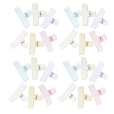 24 Pcs Colorful Acrylic Binder Clip Handbook Sealing Clamps for Journaling