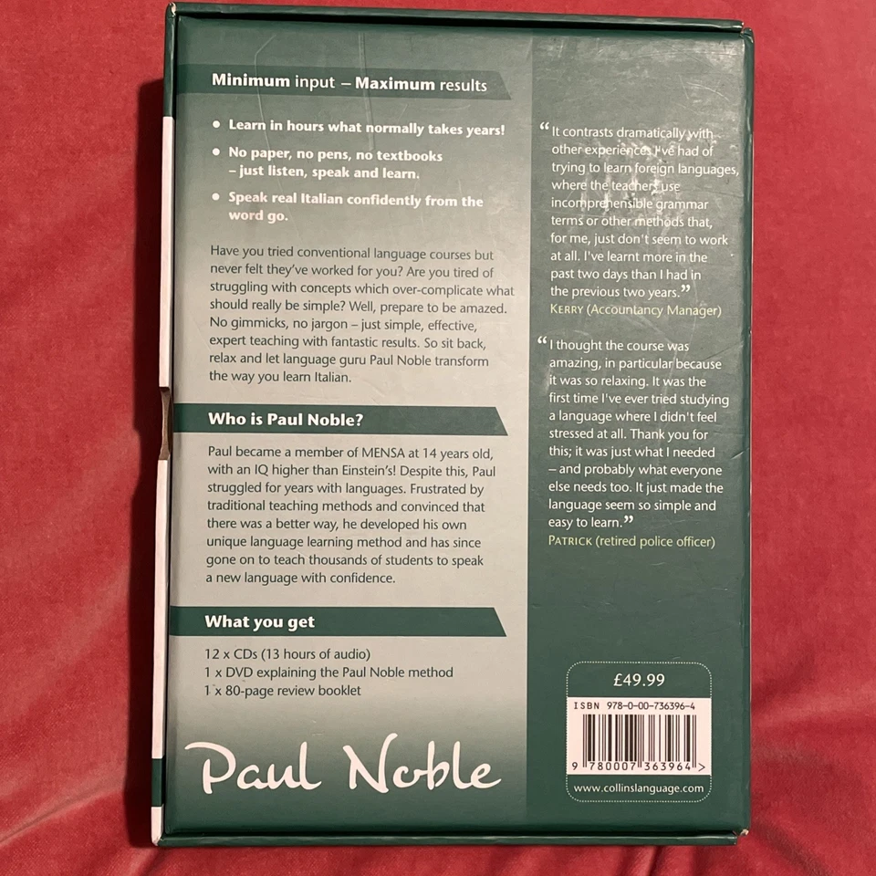 Learn Italian with Paul Noble 12 CD & DVD & Booklet 13 Hours Listening Boxset - Image 2 of 4