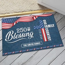 Personalized Years of Blessing Doormat Welcome Entryway Floor Mat